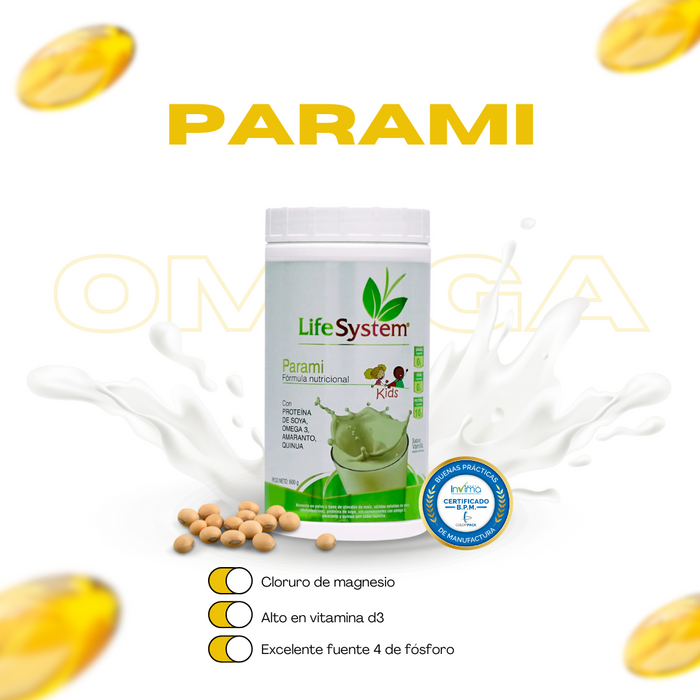 Parami (Crecimiento, Aumento de Apetito) Life System 600 g Vainilla