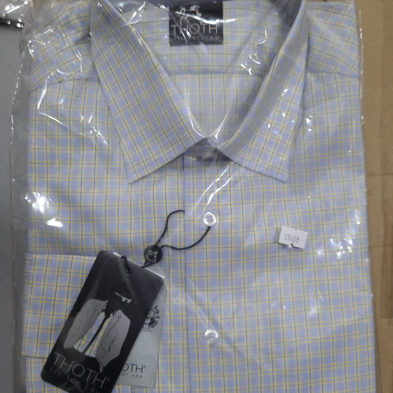 Camisa Dobby Cris cuadro Amarillo  59459 THOTH WEAR