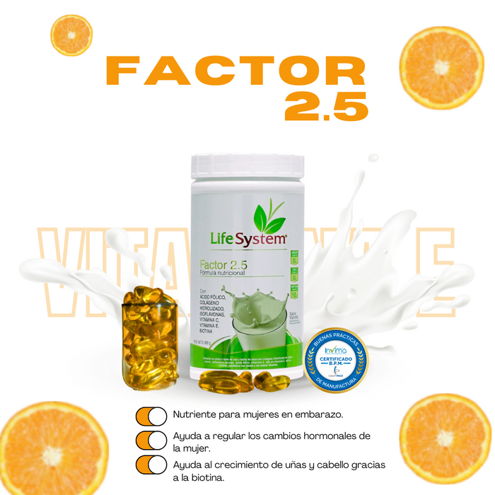 Factor 2.5 Life System 600 g Vainilla