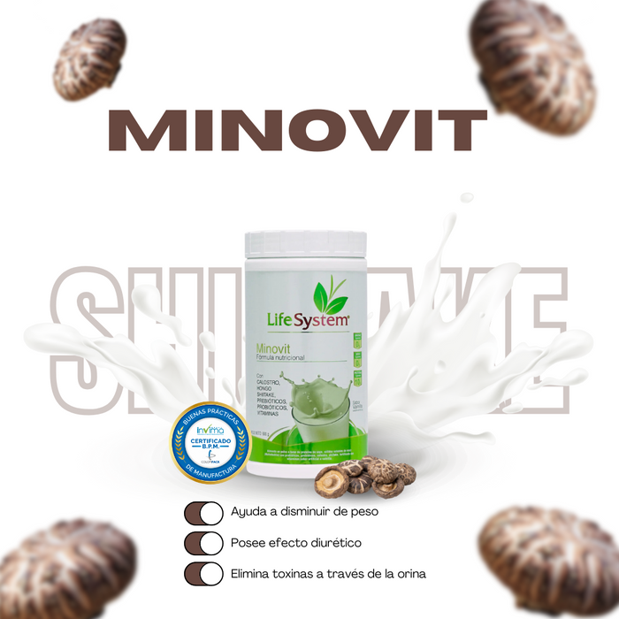 Minovit (Sistema Inmunológico) Life System 600 g Vainilla