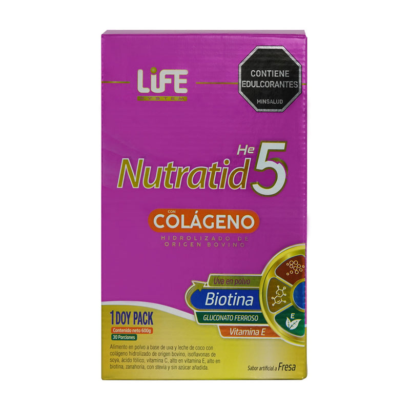 Colágeno (Piel, Uñas, Antioxidantes, Visión) Life System 600G