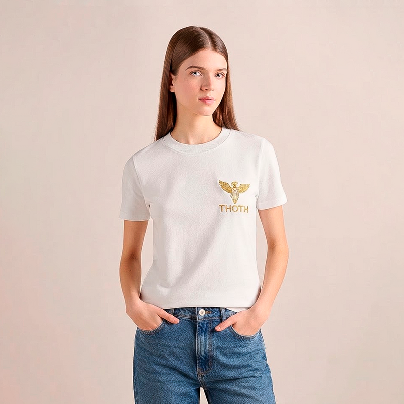 Camiseta Casual  Bordada