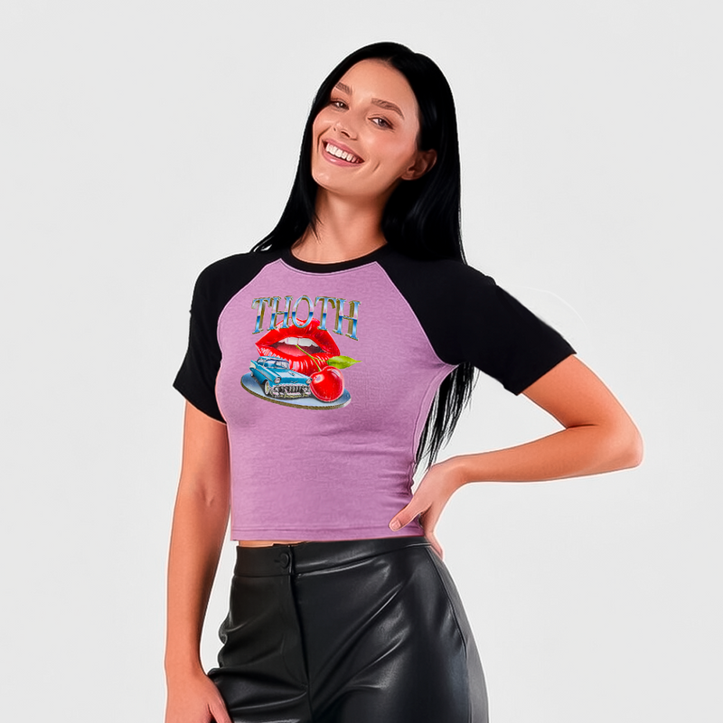 Camiseta Ranglán manga corta