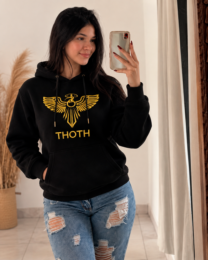 Hoodie mujer bordado alto relieve