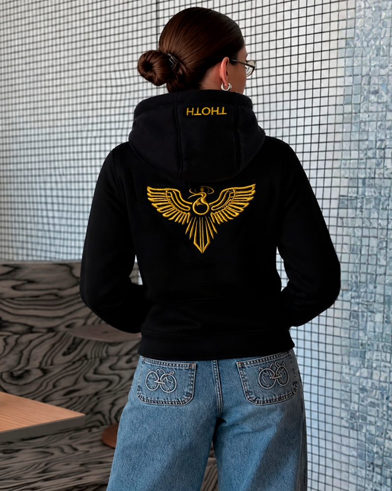 Hoodie mujer bordado alto relieve