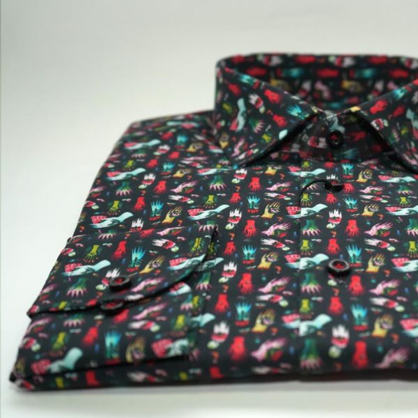 Camisa casual Negra Espt Manos – 153  THOTH WEAR (6219780620474)