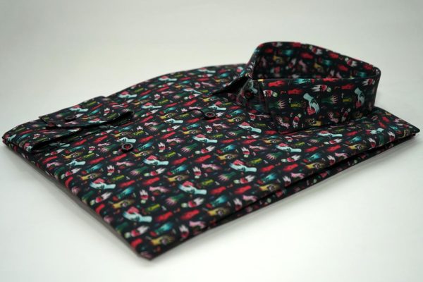 Camisa casual Negra Espt Manos – 153  THOTH WEAR (6219780620474)