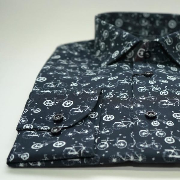 Camisa Casual Azul Bicletas – 160 THOTH WEAR (6219783372986)