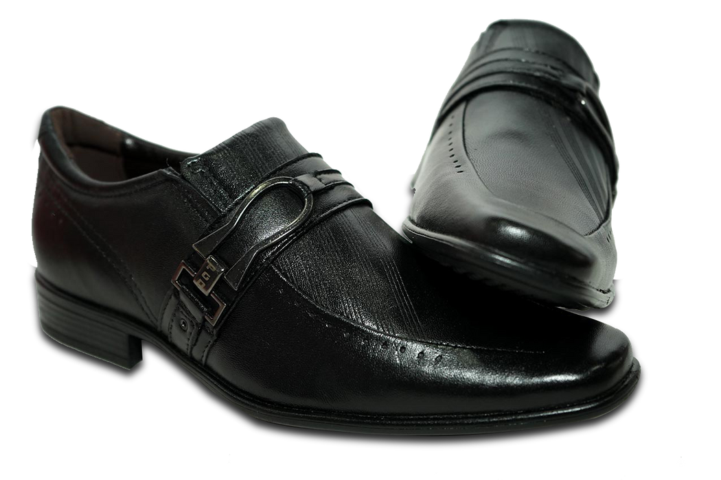 Zapatos Clásico Jet Black Hebilla Diagonal – 22008-1 THOTH WEAR (6628072915130)