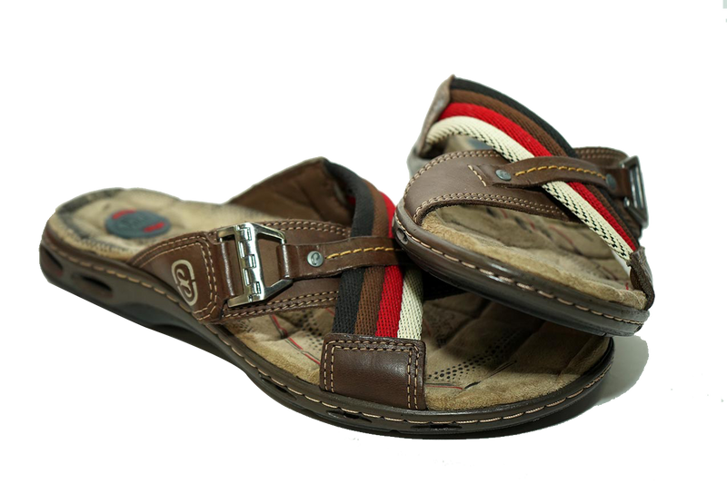 sandalias Cuero Brown con Riata de Colores – 30613-4 THOTH WEAR (6635558240442)