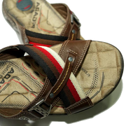 sandalias Cuero Brown con Riata de Colores – 30613-4 THOTH WEAR (6635558240442)