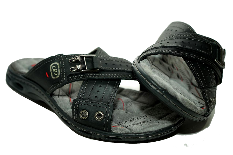 Sandalias Cuero Black con Costuras Lineales – 30616-08 THOTH WEAR (6635562139834)