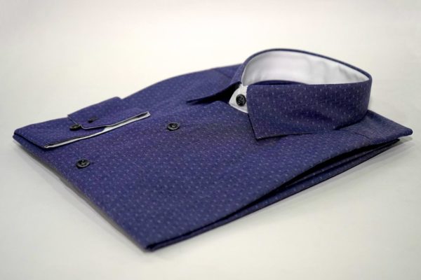 Camisa casual Dobby Indigo Azul Oscuro – 60127 THOTH WEAR (6218703208634)