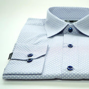 Camisa Casual Print Azul Rombo Blanco – 60172 THOTH WEAR (6219785863354)