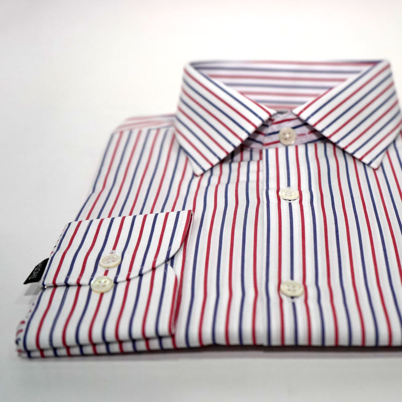 Camisa de Negocios Raya Roja Azul 71442  THOTH WEAR (6218056728762)