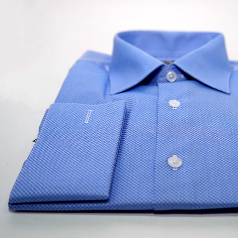 Camisa de Negocios  Azul Cielo Cuadro Mancorna – 74086-01 THOTH WEAR (6627507339450)
