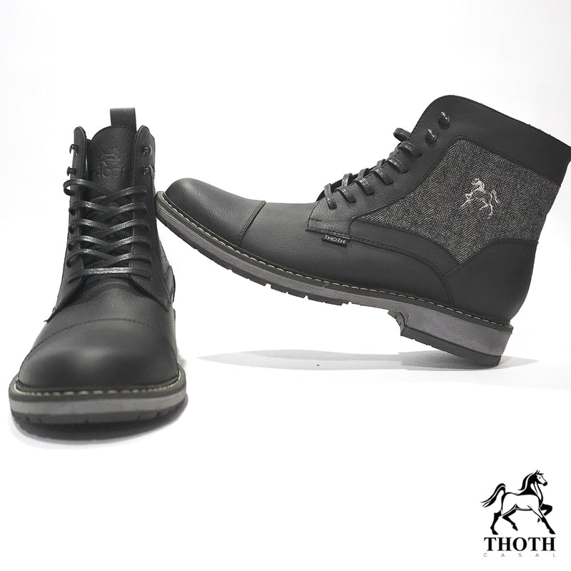 Zapatos Exclusivos Bota Cuero Semigraso Negro – 2122 /THOTH WEAR (6223107489978)