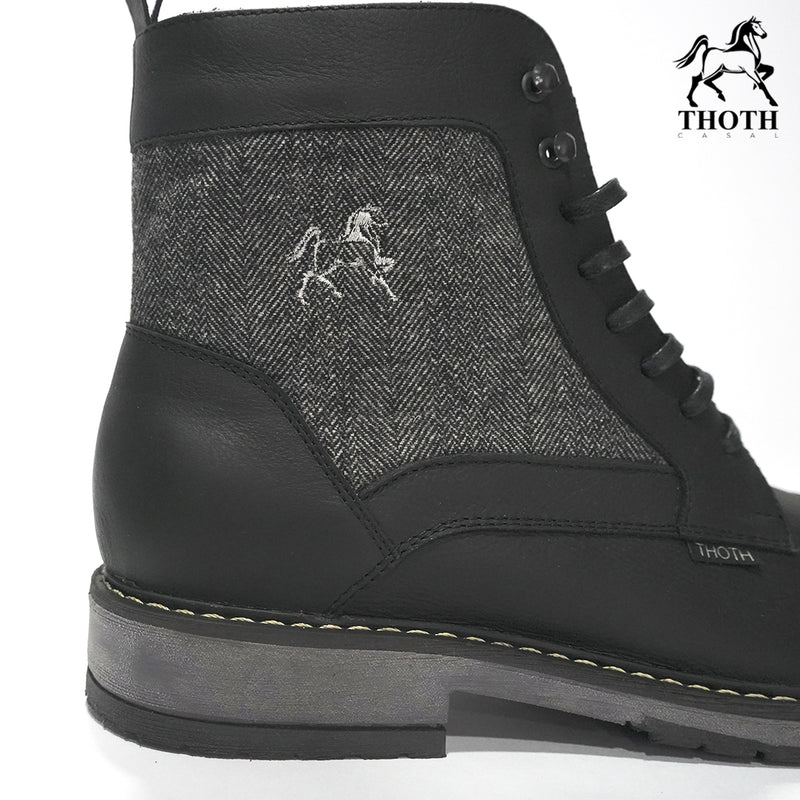 Zapatos Exclusivos Bota Cuero Semigraso Negro – 2122 /THOTH WEAR (6223107489978)