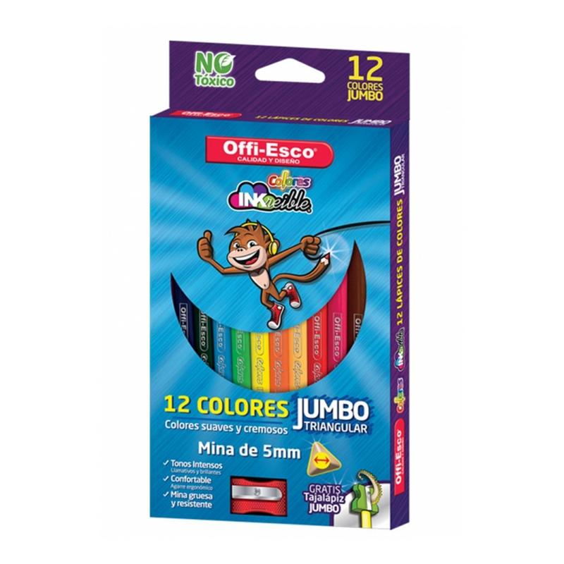 Colores Jumbo Triangulares caja  12 und (7492117332196)