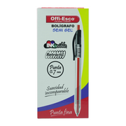 Bolígrafo Semi Gel Retráctil  por  12 und (7485016965348)