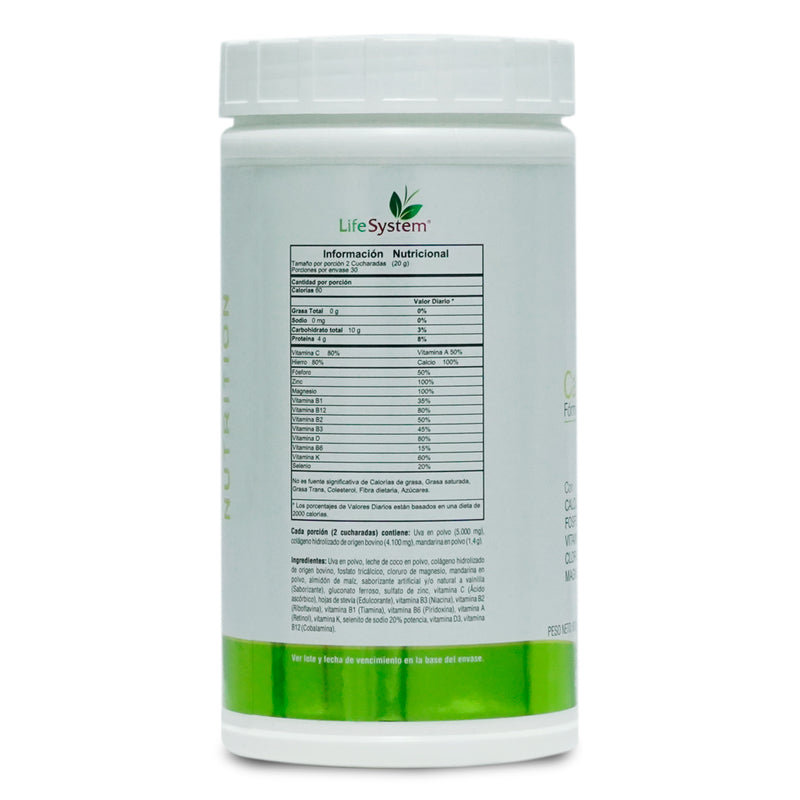 Calcimax (Fortalecimiento de huesos ,sistema inmunológico, Defensas) Life System 600 g Vainilla (6847172640954)