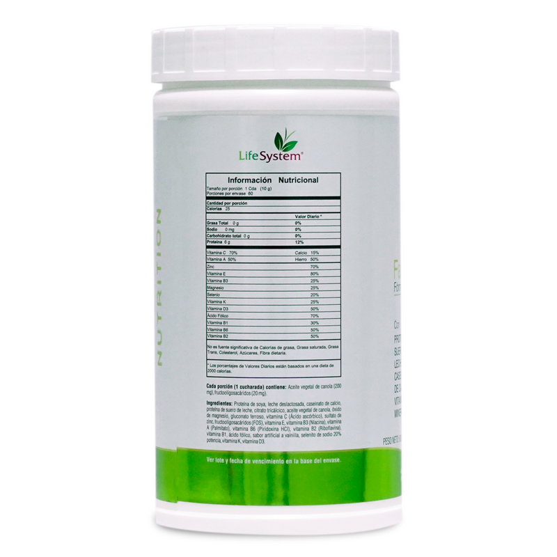 FarmaSure (Fibra Muscular, Sin Azúcar) Life System 600 g Vainilla (6847326781626)