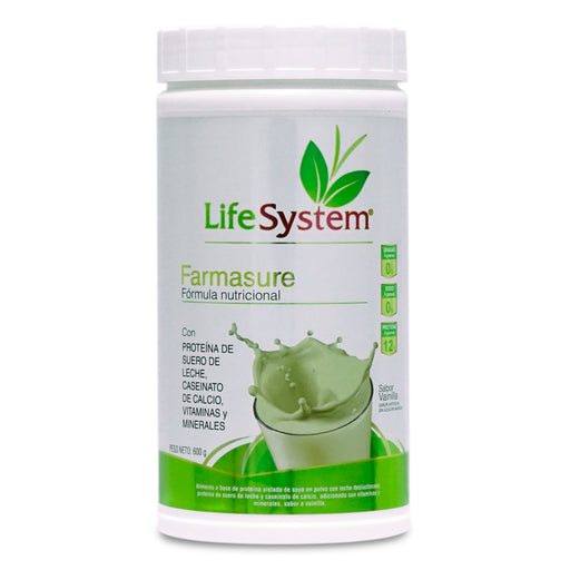 FarmaSure (Fibra Muscular, Sin Azúcar) Life System 600 g Vainilla (6847326781626)