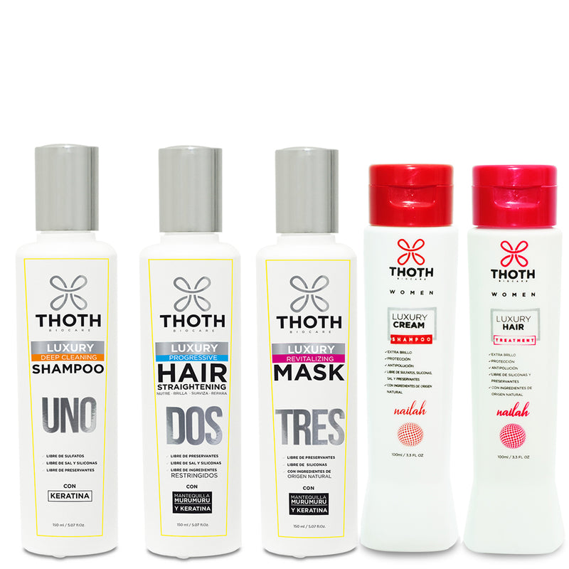 Kit Alisado Progresivo Profesional + Shampoo y Tratamiento  150ml (6135560962234)