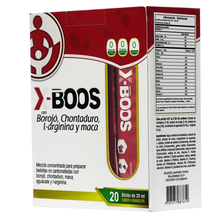 x - Boos  20 Sticks Sabor a Maracuya (7442216157412)
